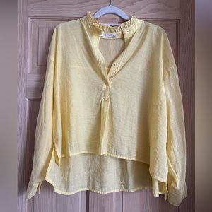 yellow mango long sleeve blouse